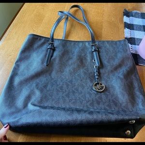 Michael Kors Jet Set North South Black Logo Tote